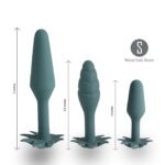 Doobies Pot Leaf Anal Trainer Silicone Set - Green - Image 4