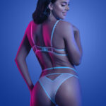 Prismatic Bra and Panty - Medium/large - Light Blue