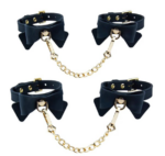 Temptasia Ardor Wrist and ​Ankle Restraints​ Black With Bow - Image 2
