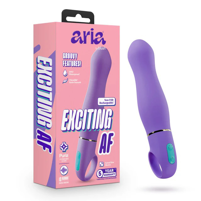 F4k02XvC Aria - Exciting Af 2.0 - Rechargeable Vibe - Indigo - Image 1