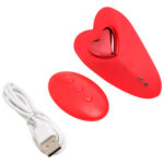Love Connection Silicone Panty Vibe With Remote Control - Red - Image 3