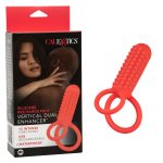 Silicone Rechargeable Vertical Dual Enhancer - Red - Image 12