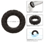 Alpha Liquid Silicone Prolong Tread Ring - Black - Image 7