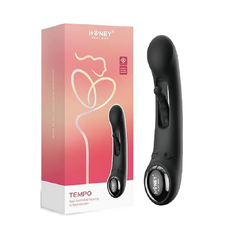 FZwCtiYH Tempo App-Controlled Tapping G-Spot Vibrator - Black - Image 1