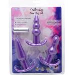 4 Pc Vibrating Anal Plug Set - Purple