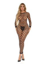 Crotchless Bodystocking - One Size - Black - Image 2