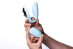 Harmonie Rechargeable Remote Silicone Bendable Vibrator - Teal - Image 6