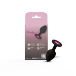 Gemma Pink Gem Black Silicone Plug - Small - Image 2