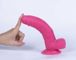 Real Skin Mr. Pink 7.5" Dual Layer Dildo - Image 5