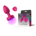 Twila Twirling Purple Gem Light Up Vibrating Plug With Pnk Heart Remote - Image 17