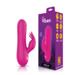 Freyja Mini Triple Ticklers Rabbit Vibe - Hot Pink - Image 2