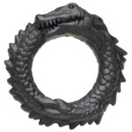 Black Caiman Silicone Cock Ring - Black - Image 2