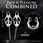 Primal Spiked Clover Nipple Clamps - Silver - Image 4