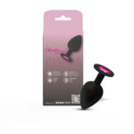 Gemma Pink Gem Black Silicone Plug - Large - Image 3