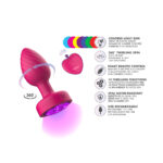 Twila Twirling Purple Gem Light Up Vibrating Plug With Pnk Heart Remote - Image 6