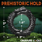Black Caiman Silicone Cock Ring - Black - Image 6