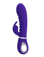 Prescott Super Soft Rabbit Silicone Vibrator - Purple - Image 4