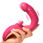 Tease and Please Thrusting and Licking Vibrator - Fuchsia - Image 6