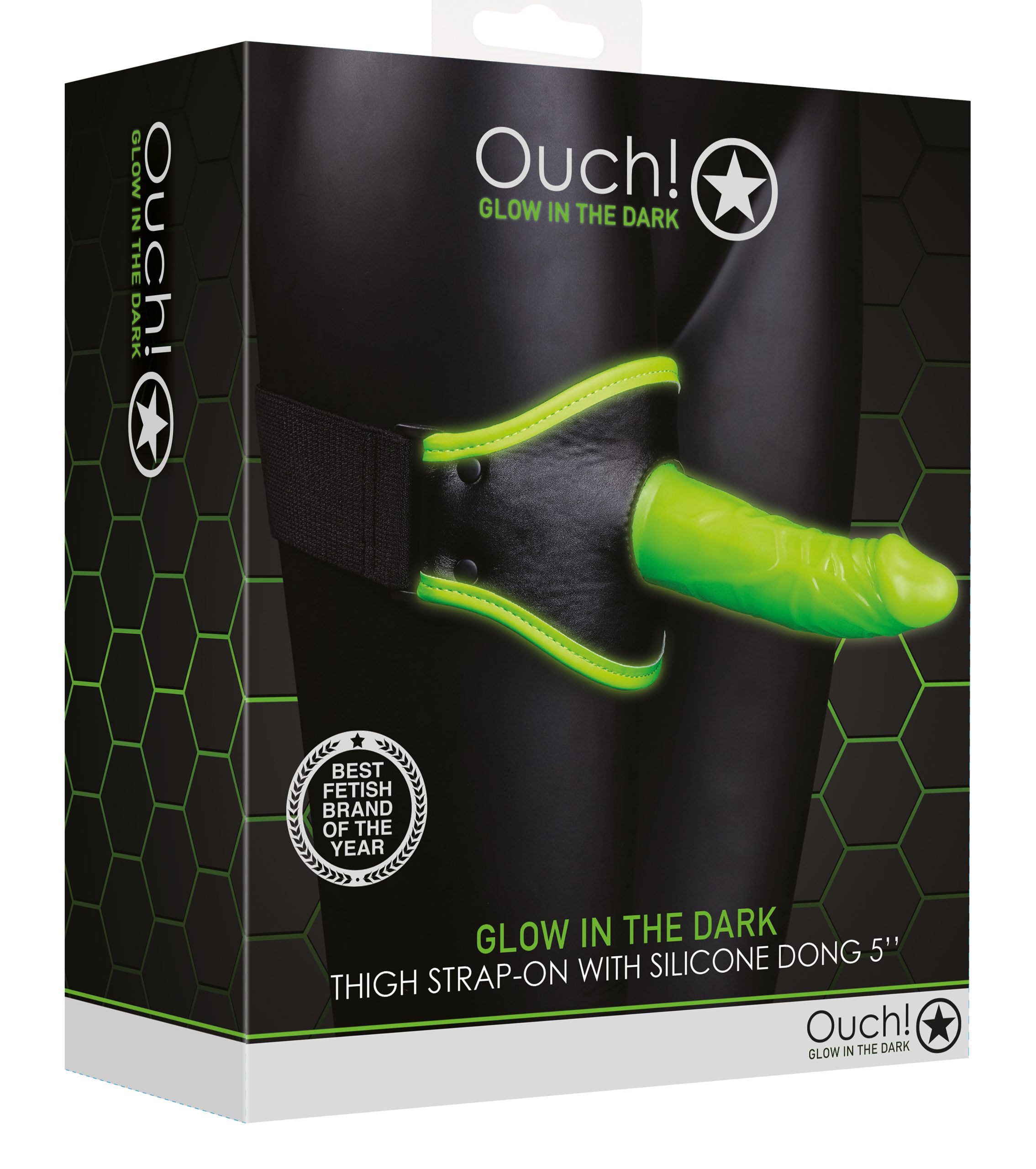 Hu0icZN2Dzgt3nLCgD0is9bnHny6oz2v Thigh Strap-on With Silicone Dildo 5.7 Inch - Glow in the Dark - Image 1
