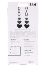 Heart Nipple Ties - Black - Image 2