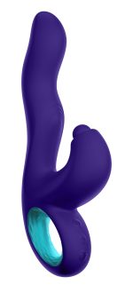 Klio Triple Action Thumping Rabbit Vibrator - Dark Purple - Image 6