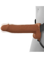 Fantasy X-Tensions Elite 8" Vibrating Hollow Silicone Strap-on - Brown - Image 3