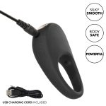 Silicone Rechargeable Pleasure Ring - Black - Black - Image 8