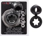 Alpha Liquid Silicone Dual Support Magnum Ring - Black - Image 10