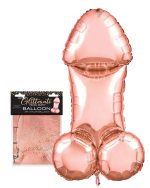 Glitterati Penis Party Balloon - Rose Gold - Image 2