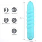 Lola 10 Function Vibrating Twisty Bullet - Teal - Image 4