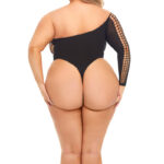 Dollar Sign Bodysuit - Queen Size - Black