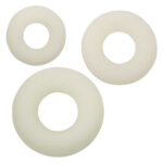 Alpha Glow-in-the-Dark Liquid Silicone 3 Ring Set - White - Image 4