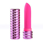 Roxie Crystal Gem Lipstick Bullet Vibrator - Pink - Image 3