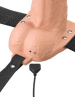 Fantasy X-Tensions Elite 8" Vibrating Hollow Silicone Strap-on - Light - Image 4