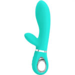 Thomas Super Soft Silicone Rabbit Vibrator - Turquoise - Image 5