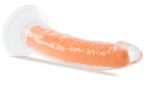 Neo Elite Glow in the Dark - Lavo - 7 Inch Silicone Dual Density Dildo - Neon Orange - Image 2