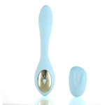 Harmonie Rechargeable Remote Silicone Bendable Vibrator - Teal - Image 4