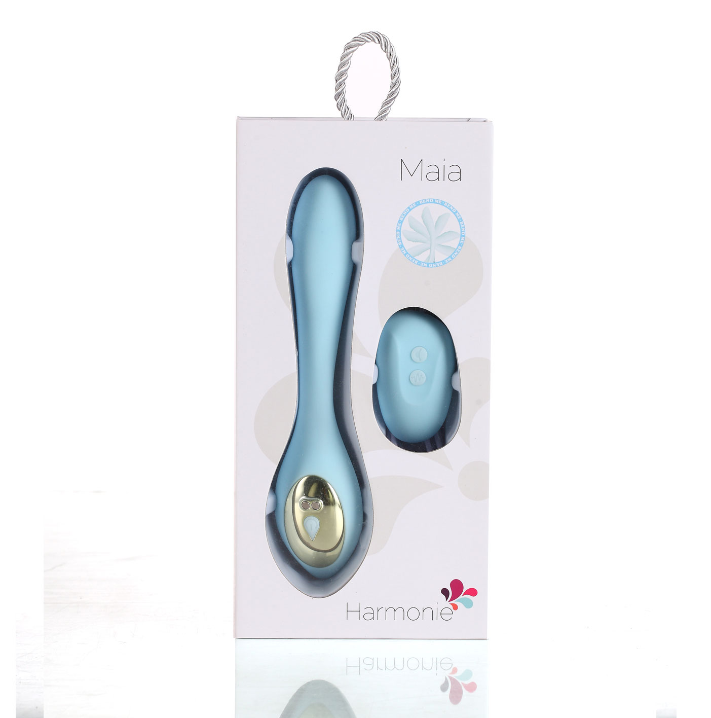JWifkAWnPo3Ae8U26uFoG0Eu2pQ1HLv4 Harmonie Rechargeable Remote Silicone Bendable Vibrator - Teal - Image 1