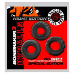 Bonemark 3-Pack Boner Cockring Kit - Black