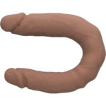 Silicone Studs Bend and Hold Dual Dong 16 Inch - Brown - Image 3