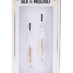 Pearl Nipple Ties - Gold/white