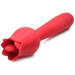 Bloomgasm Racy Rose Thrust and Lick Vibrator - Red - Image 4