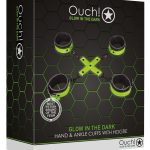 Hand and Ankle Cuffs With Hogtie - Glow in the Dark