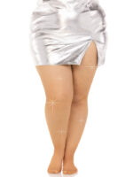 Colby Rhinestone Fishnet Tights - 1x/2x - Caramel - Image 3