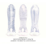 Icon Brands - Vibrating Sextenders 3-Pack - Clear - Image 3