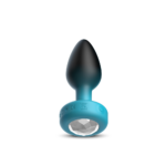 Eluxe Vibrating Clr Gem Bluombre Plug Md With Remote - Image 9