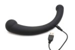 10x Vibra-Crescent Silicone Dual Ended Dildo - Black - Image 4