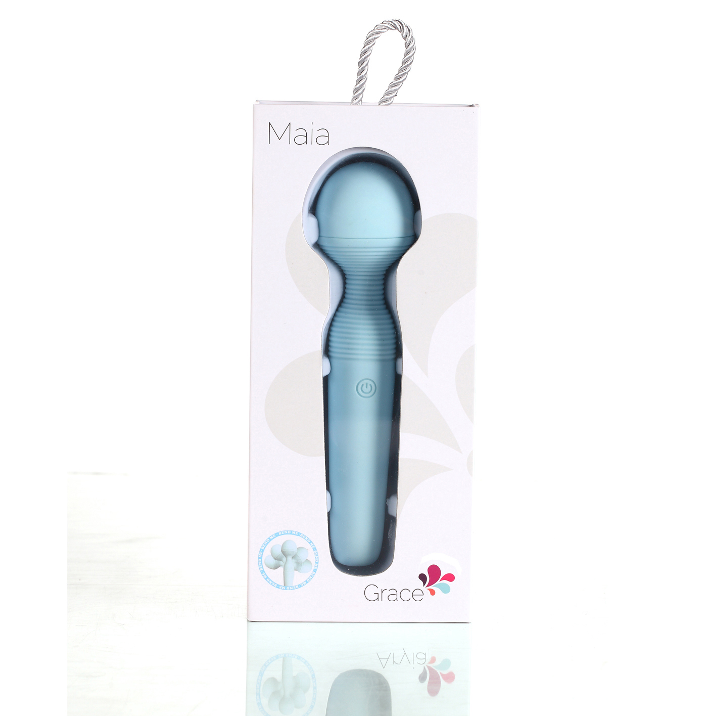 KBldgc95tNor1uSv6flqyohvSSG468nt Grace Bendable Vibrating Pleasure Wand - Blue - Image 1