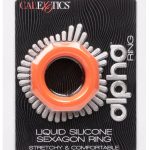 Alpha Liquid Silicone Sexagon Ring - Orange
