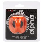 Alpha Liquid Silicone Tri-Ring - Orange Orange - Image 3